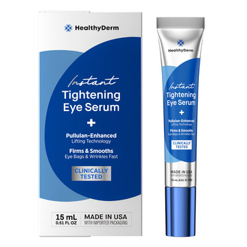 Instant Under Eye Lift Serum - Reduces Eye Bags, Wrinkles, Puffy Eyes, Dark Circles & Crow’s Feet in Minutes - Advanced Firming Polysaccharide Formula for Mature Skin - 15 mL - UPC: 810110570818